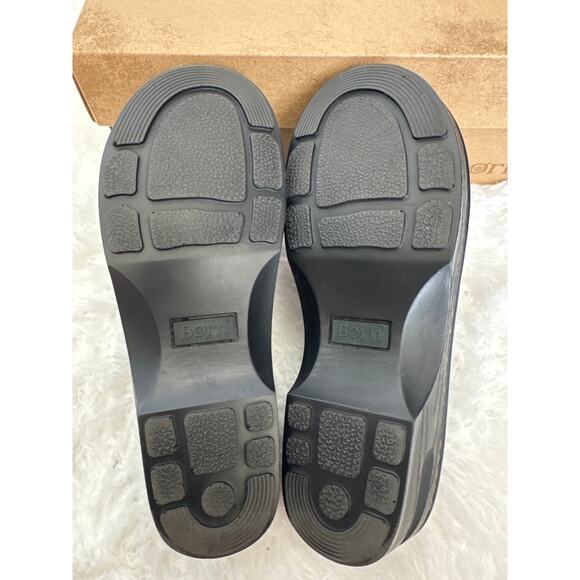 Born Mount II Black Leather Platform Clogs Size 9 Comfort Slip-On Shoes like new - Picture 12 of 16